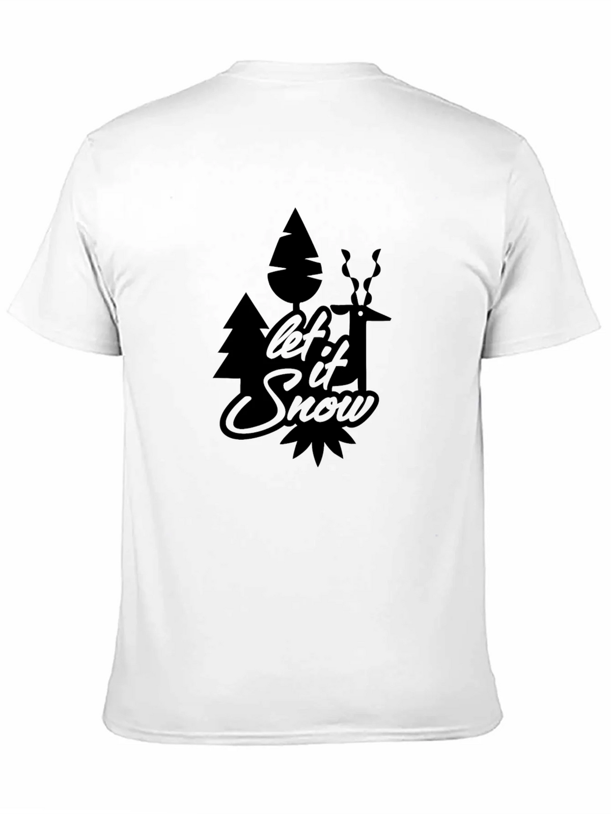 Let it Snow Graphic Print Black T-Shirt product image 9