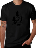 Let it Snow Graphic Print Black T-Shirt product image 1