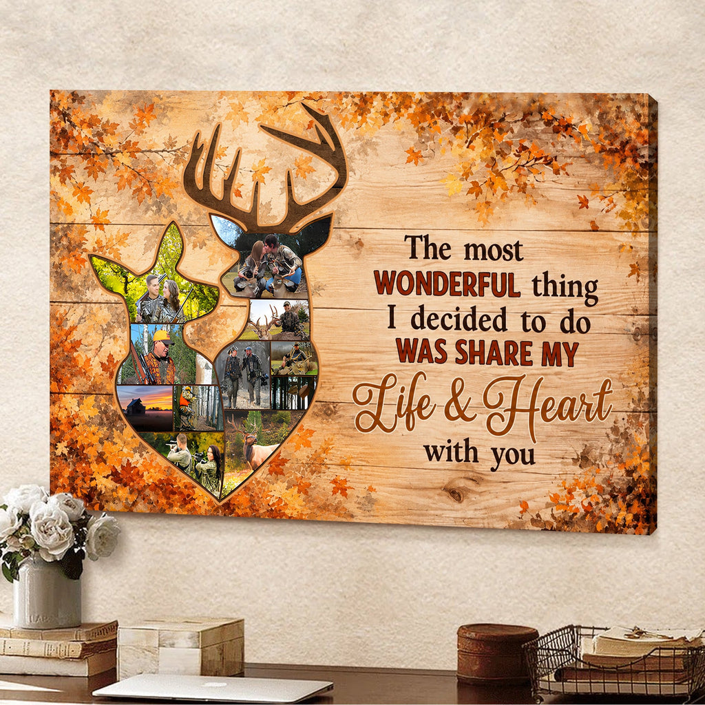 Personalized Deer Couple Est Canvas