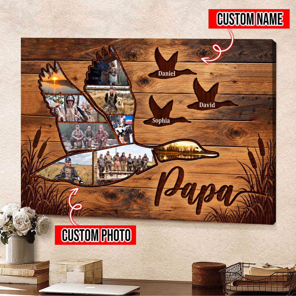 Personalized Duck Hunting Canvas