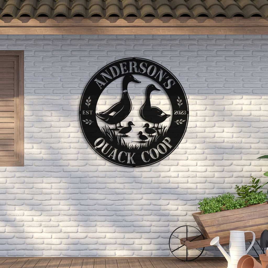 Custom Duck Farm Metal Sign, Duck Quack House sign, Farmhouse Decor