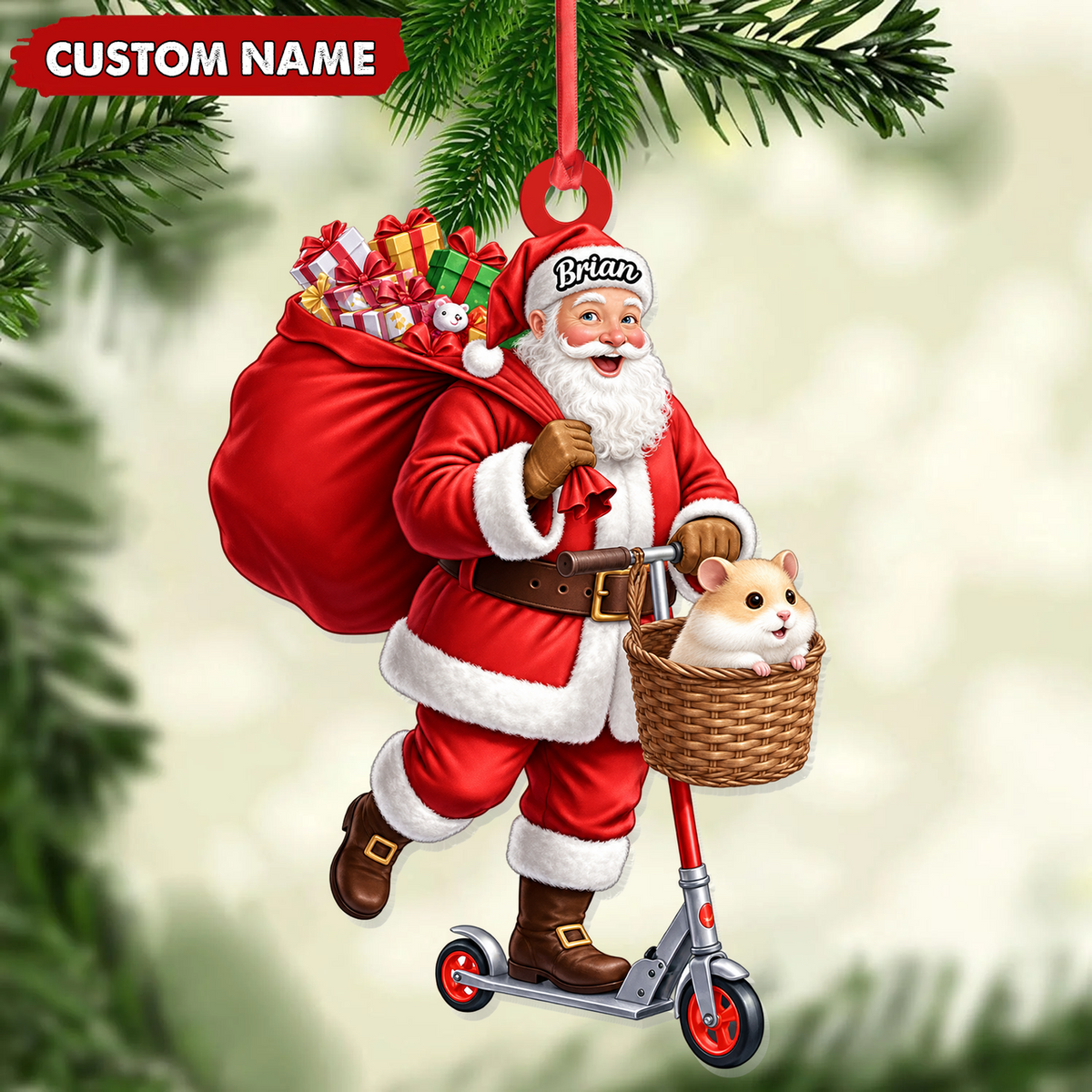 Personalized Santa Christmas Ornament Custom Name Magical Holiday Keepsake