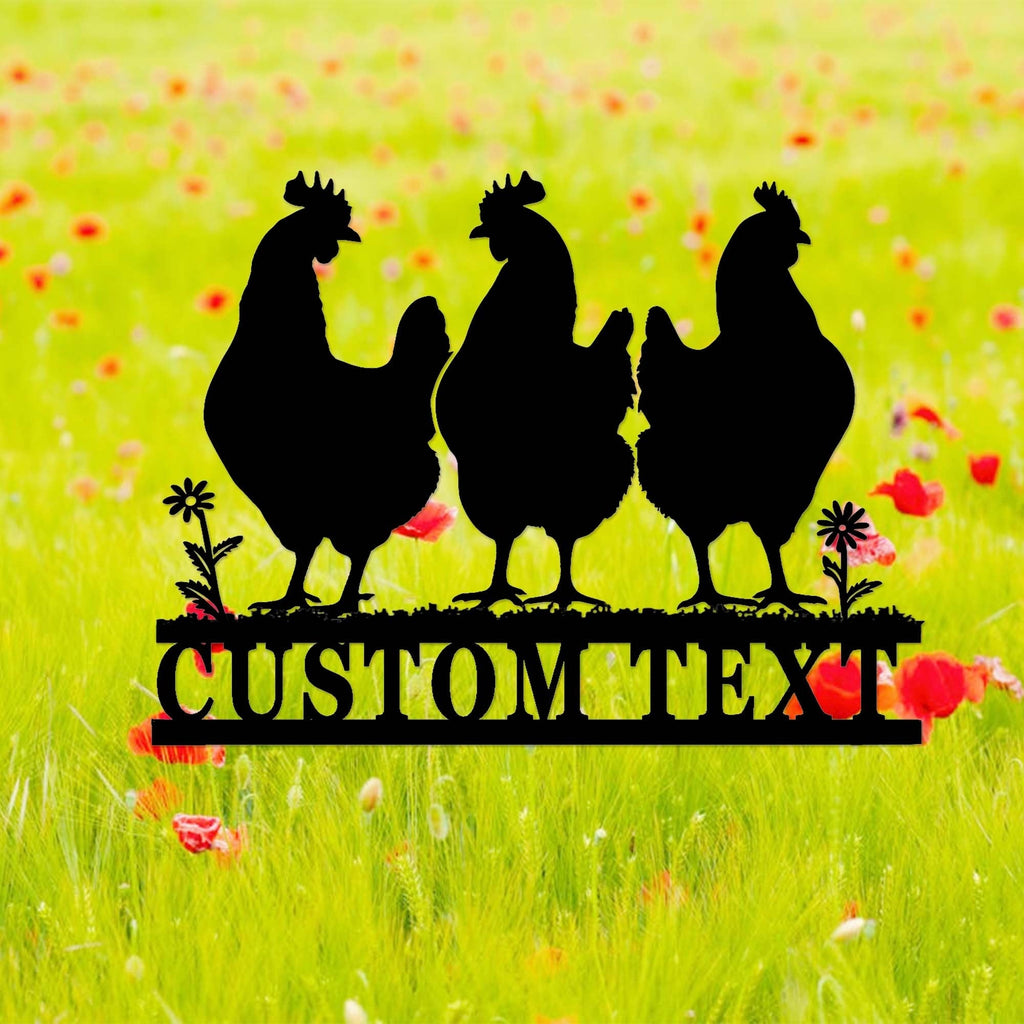 Personalized Chicken Farm Sign,Chicken Farmhouse Decor