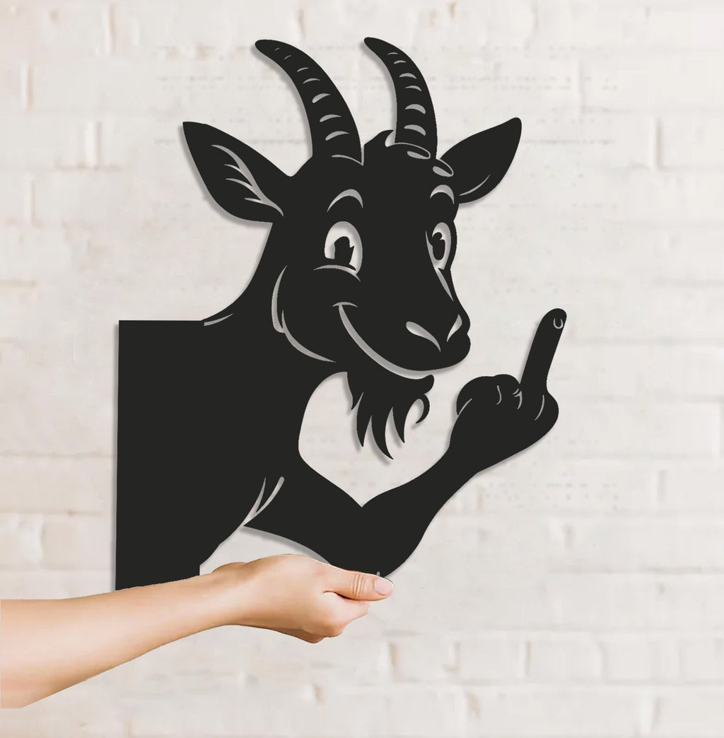 Funny Goat Metal Sign WITH LED/WITHOUT LED - Hilarious Farm Yard Decor