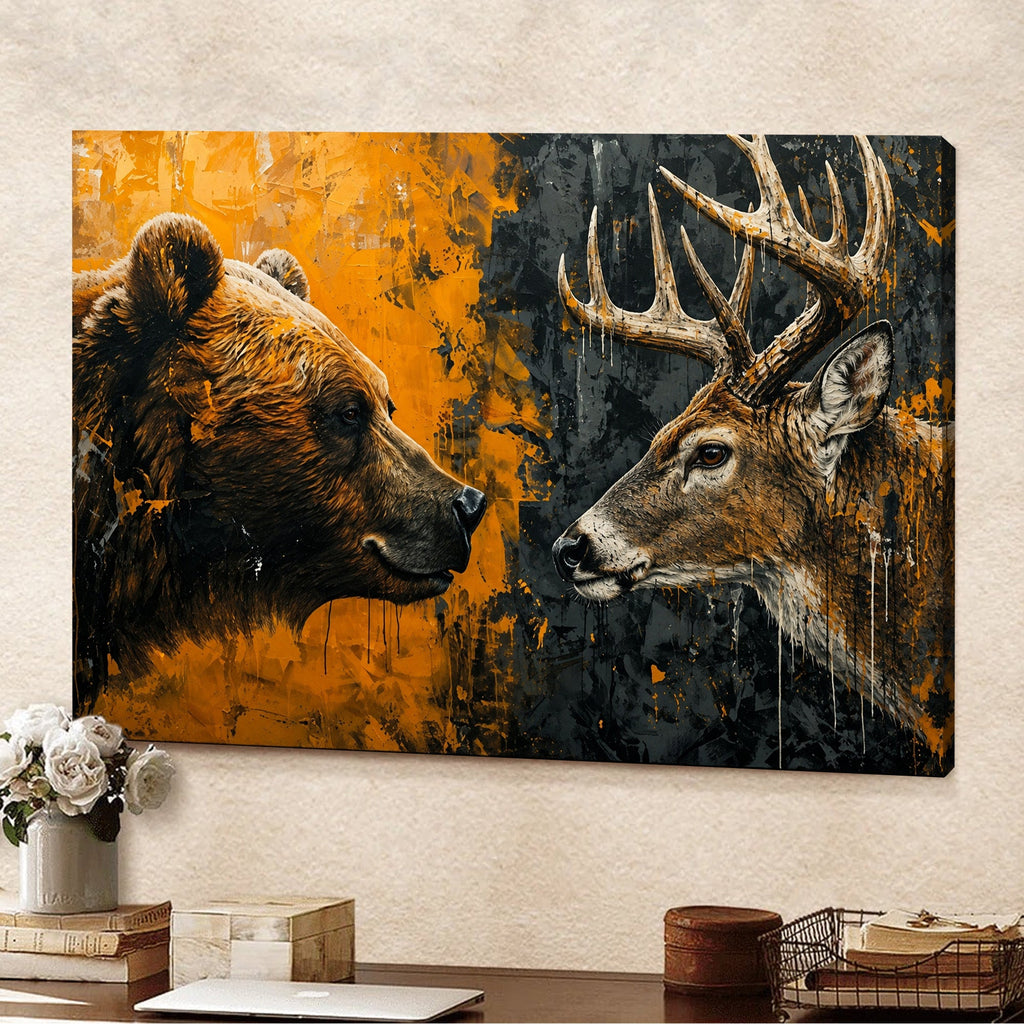 Wild Rivals Bear & Buck Canvas