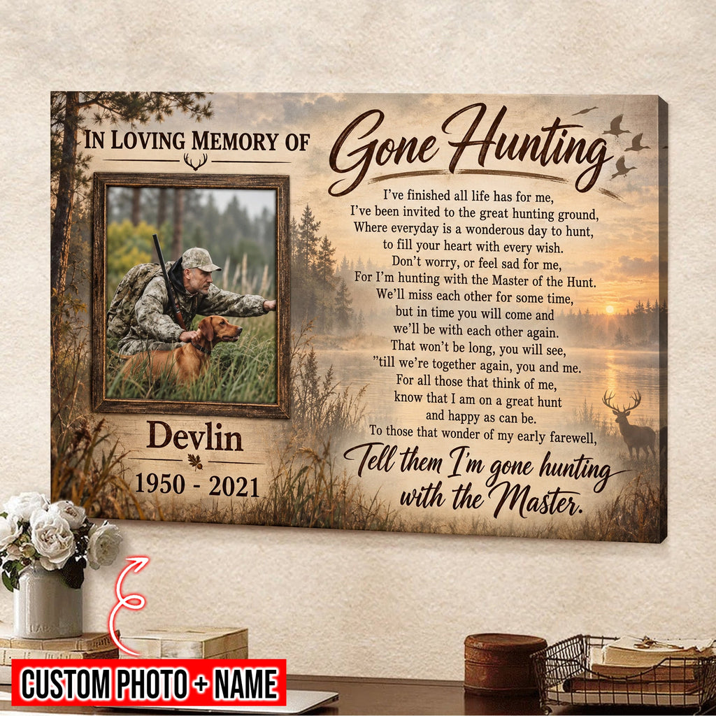 Personalized Hunting Tribute Canvas