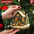 Personalized Acrylic Mallard Duck Family Christmas Ornament – Rustic Holiday Cabin Decor for Nature & Wildlife Lovers