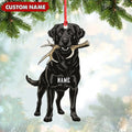 Personalized Black Lab Dog Christmas Ornament – Personalized Hunting Dog Acrylic Decor