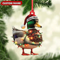 Personalized Duck Acrylic Christmas Ornament – Funny Custom Hunting Tree Decoration For Hunters