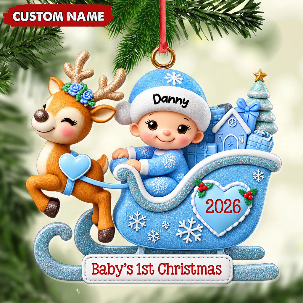 Personalized Baby's First Christmas Ornament Custom Name Sweet Keepsake