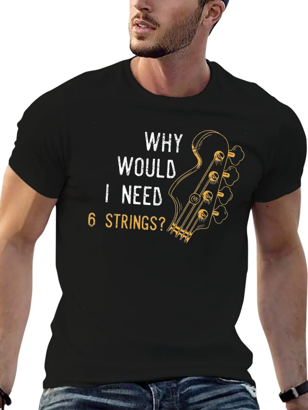 Why Would I Need 6 Strings? T-Shirt product image 6