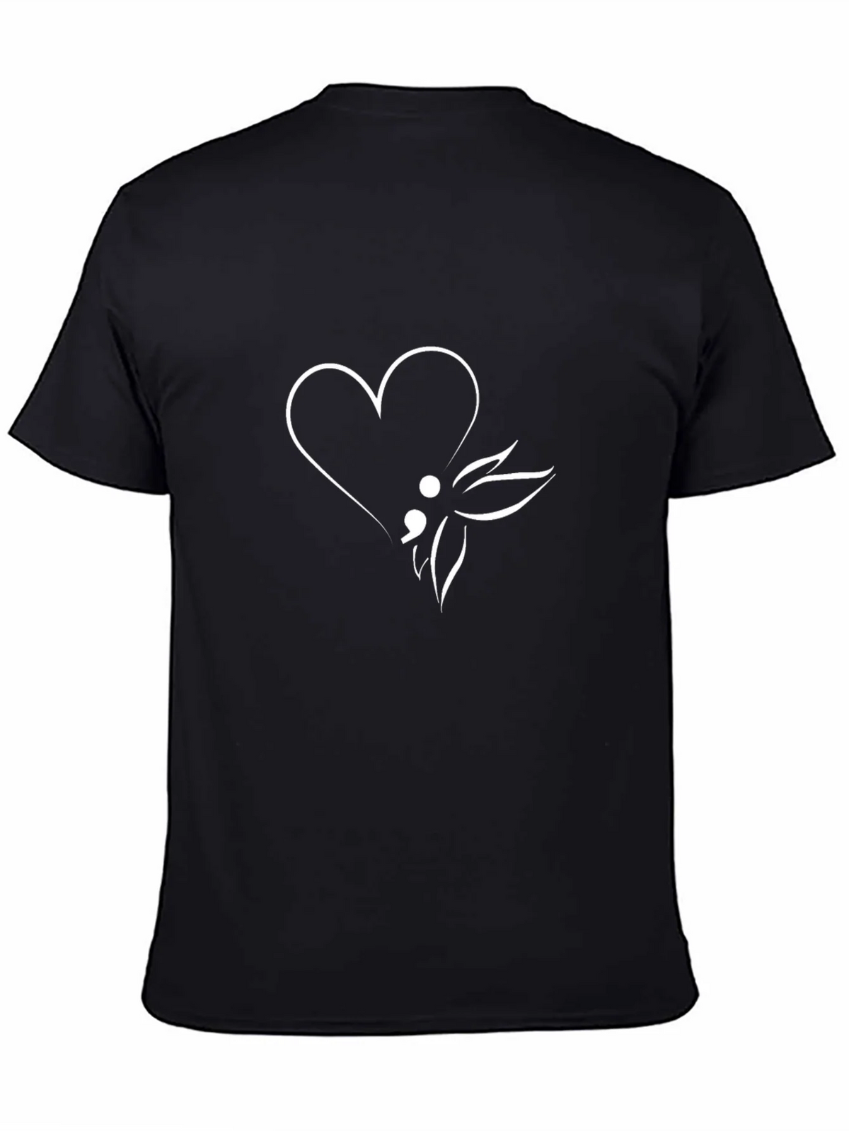 Semicolon Heart Graphic Tee - Hope & Support product image 3