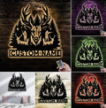 Personalized Deer Hunting Metal Sign WITH LED/WITHOUT LED – Rustic Cabin Wall Decor