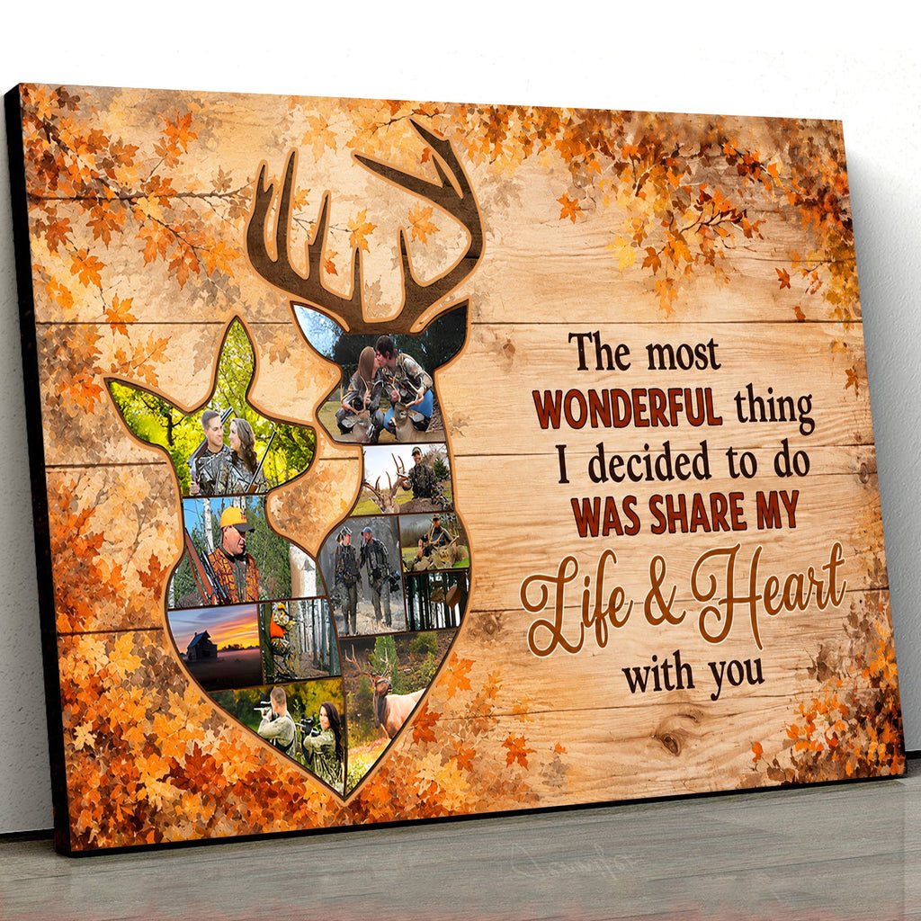 Personalized Deer Couple Est Canvas