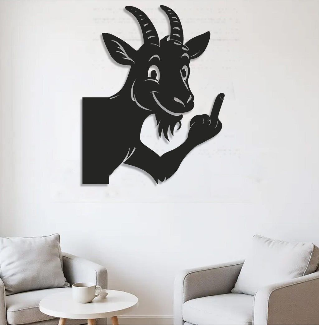Funny Goat Metal Sign WITH LED/WITHOUT LED - Hilarious Farm Yard Decor