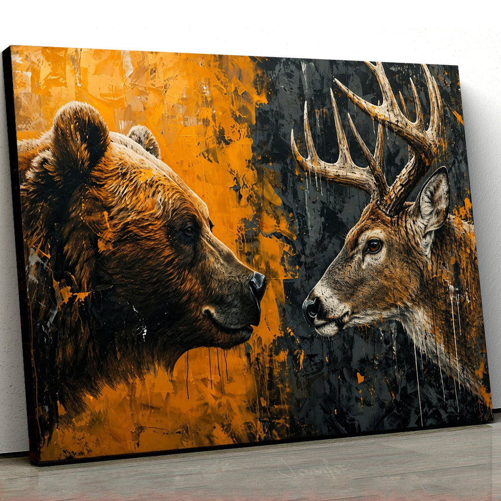 Wild Rivals Bear & Buck Canvas