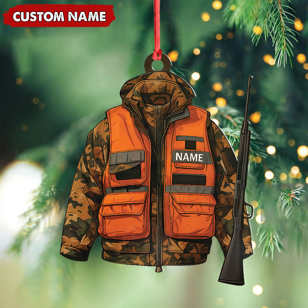 Personalized Hunter Ornament – Custom Camo Jacket Christmas product image 3