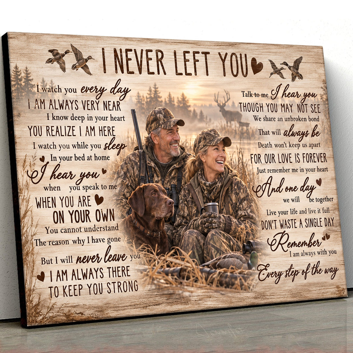 Personalized Hunting Memorial Canvas