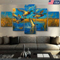 Duck Hunting Canvas Wall Decor for Hunters - Stunning 5-Panel Duck Canvas