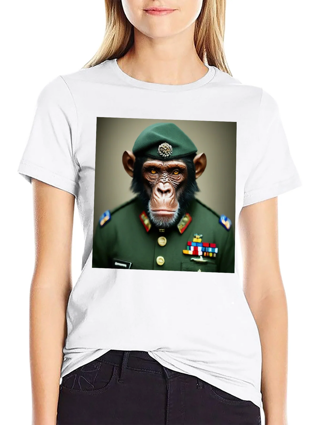 Chimp General T-Shirt: Novelty Military Ape Tee product image 8