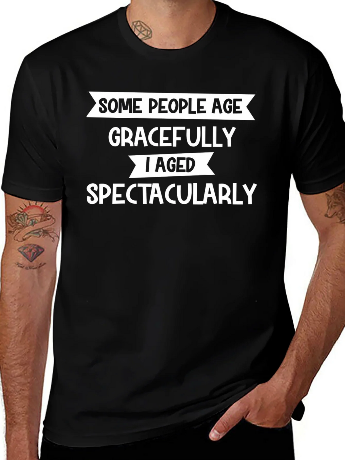 Humorous Ageing T-Shirt: Aged Spectacularly product image 1
