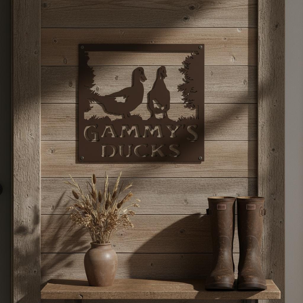 Duck Coop Decor & Grandma Gift Gammy's Garden Plaque