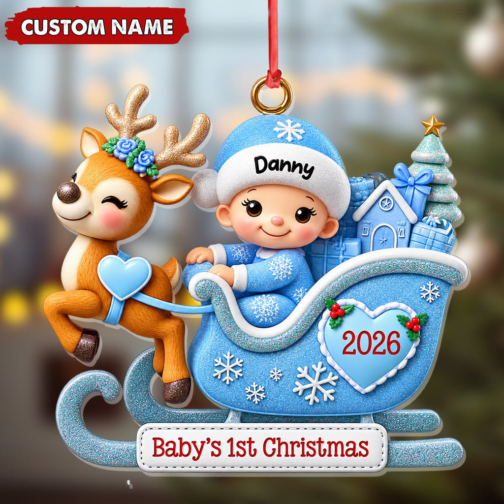 Personalized Baby's First Christmas Ornament Custom Name Sweet Keepsake