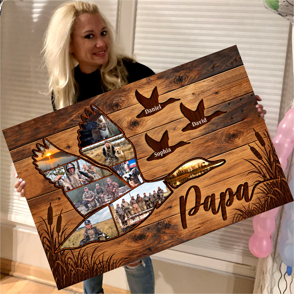 Personalized Duck Hunting Canvas
