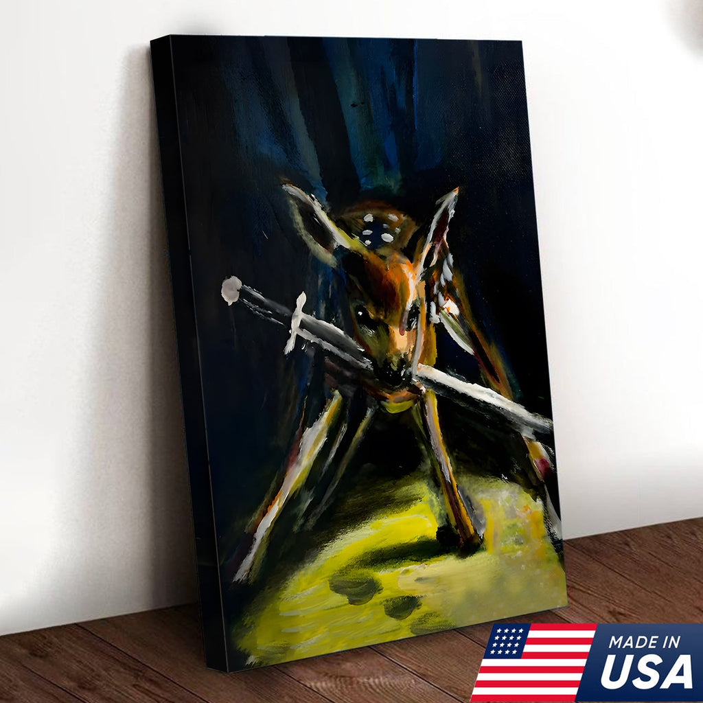 Midnight Deer Hunt Canvas