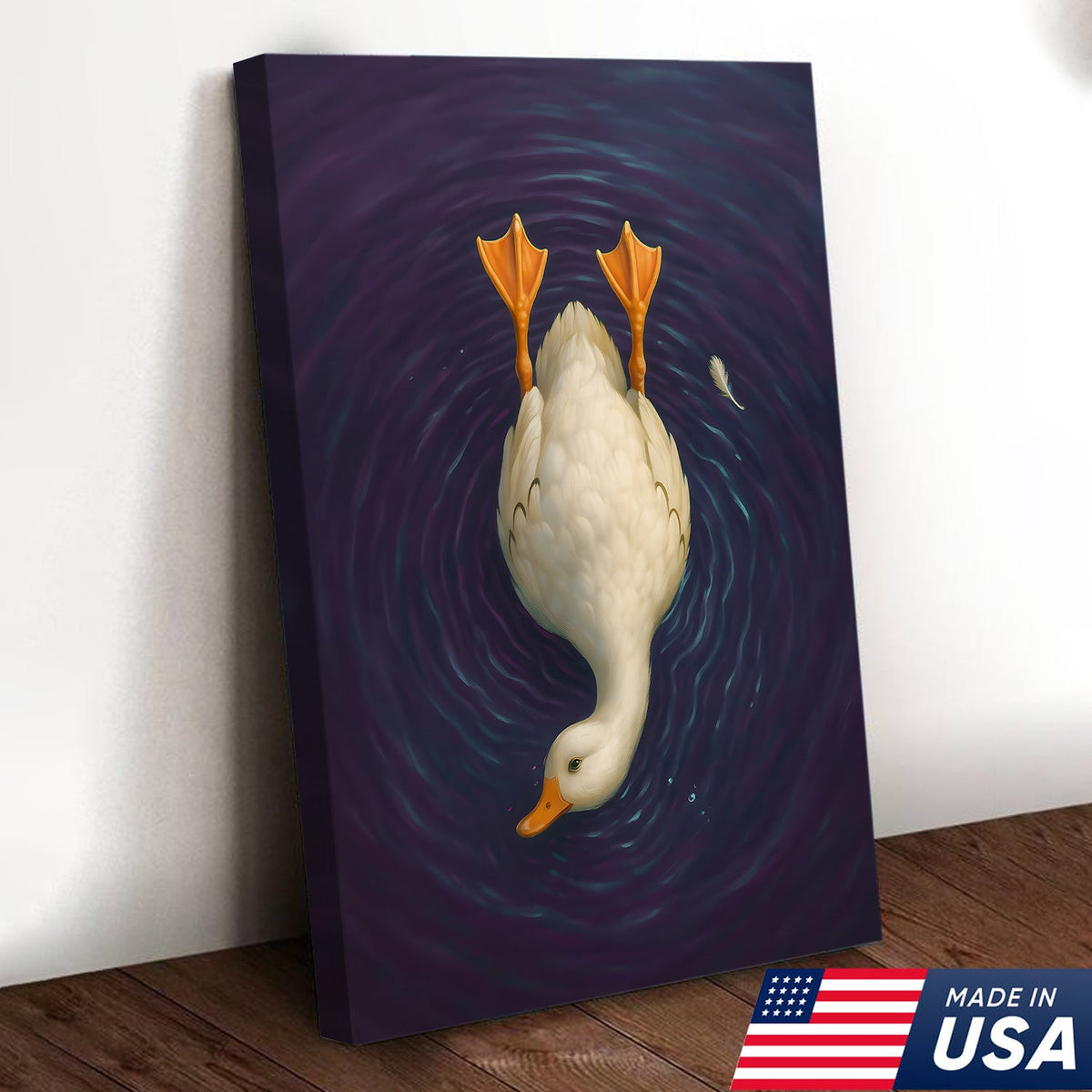 Funny Duck Canvas Wall Art – Hilarious Hunting Gift for Hunters, Dad, or Man Cave Decor
