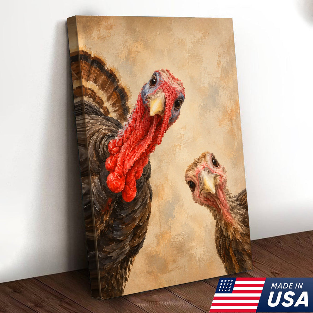 Curious Turkey Duo Canvas