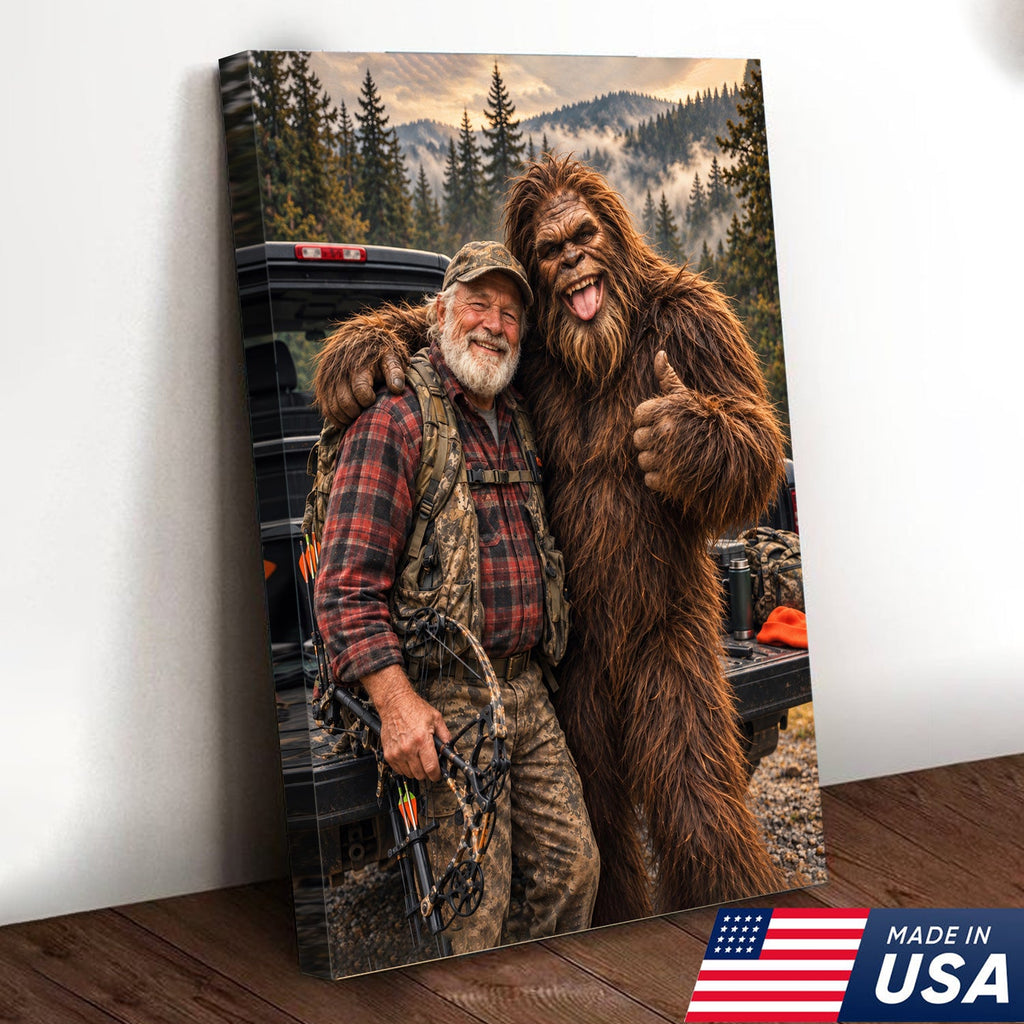 Custom Bigfoot Hunting Canvas