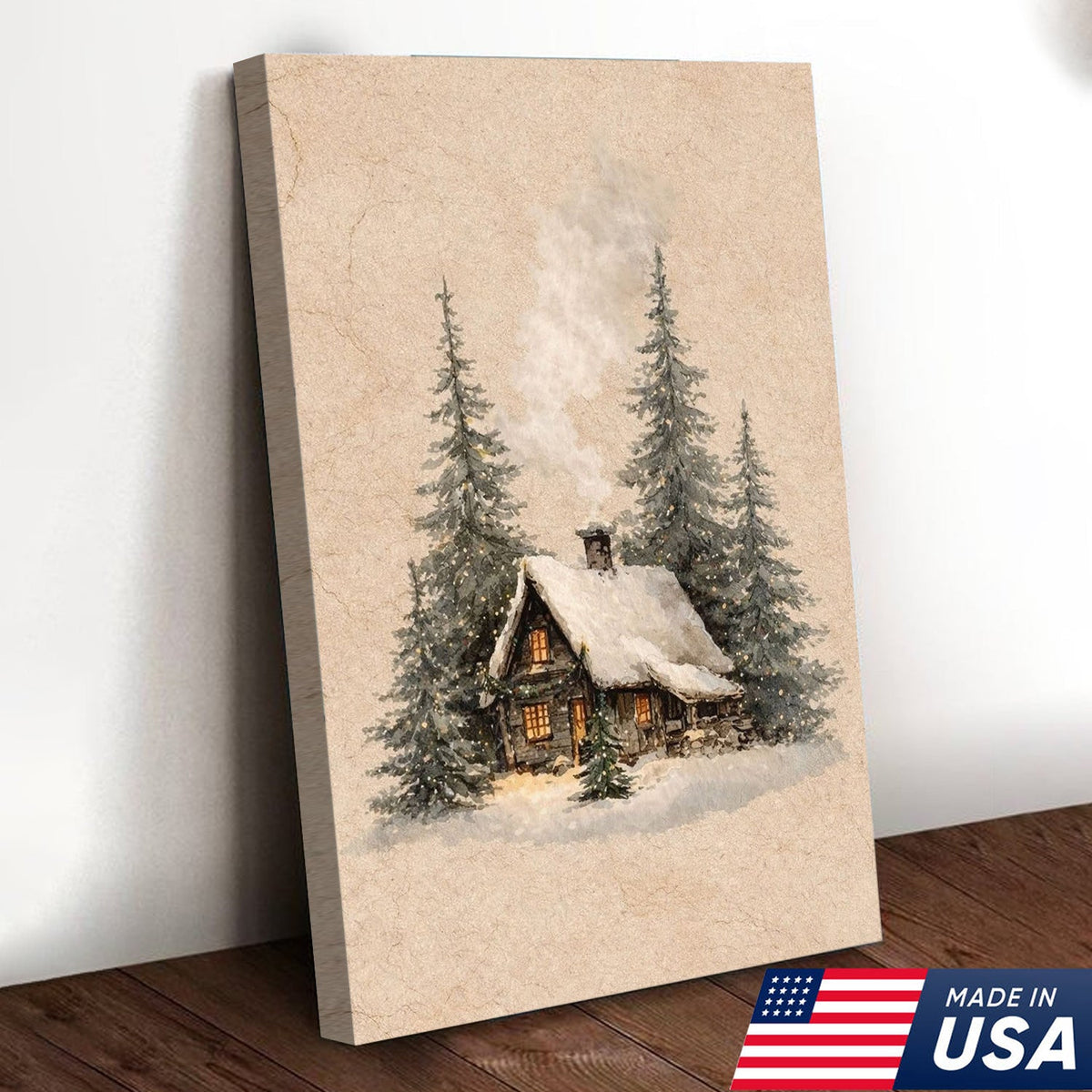 Winter Whisper Cottage Canvas