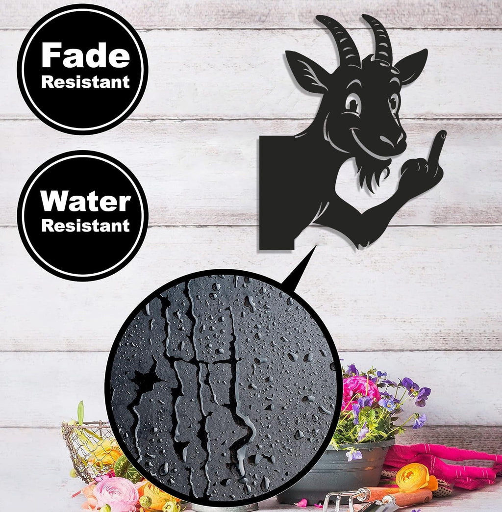 Funny Goat Metal Sign WITH LED/WITHOUT LED - Hilarious Farm Yard Decor