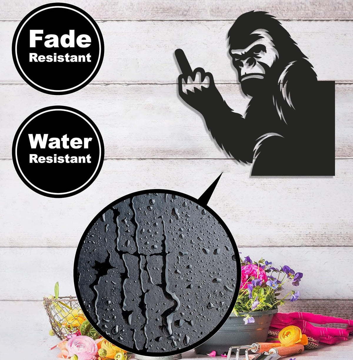 Funny Bigfoot Metal Sign WITH LED/WITHOUT LED - Hilarious Bigfoot Yard Decor