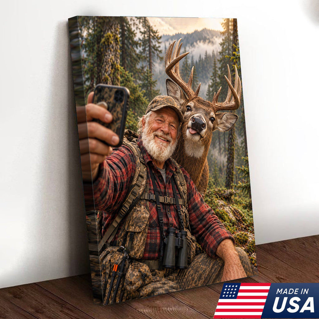 Custom Deer Selfie Canvas