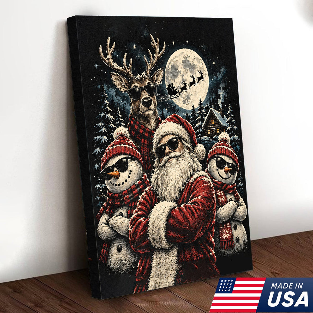 Cool Santa Christmas Canvas