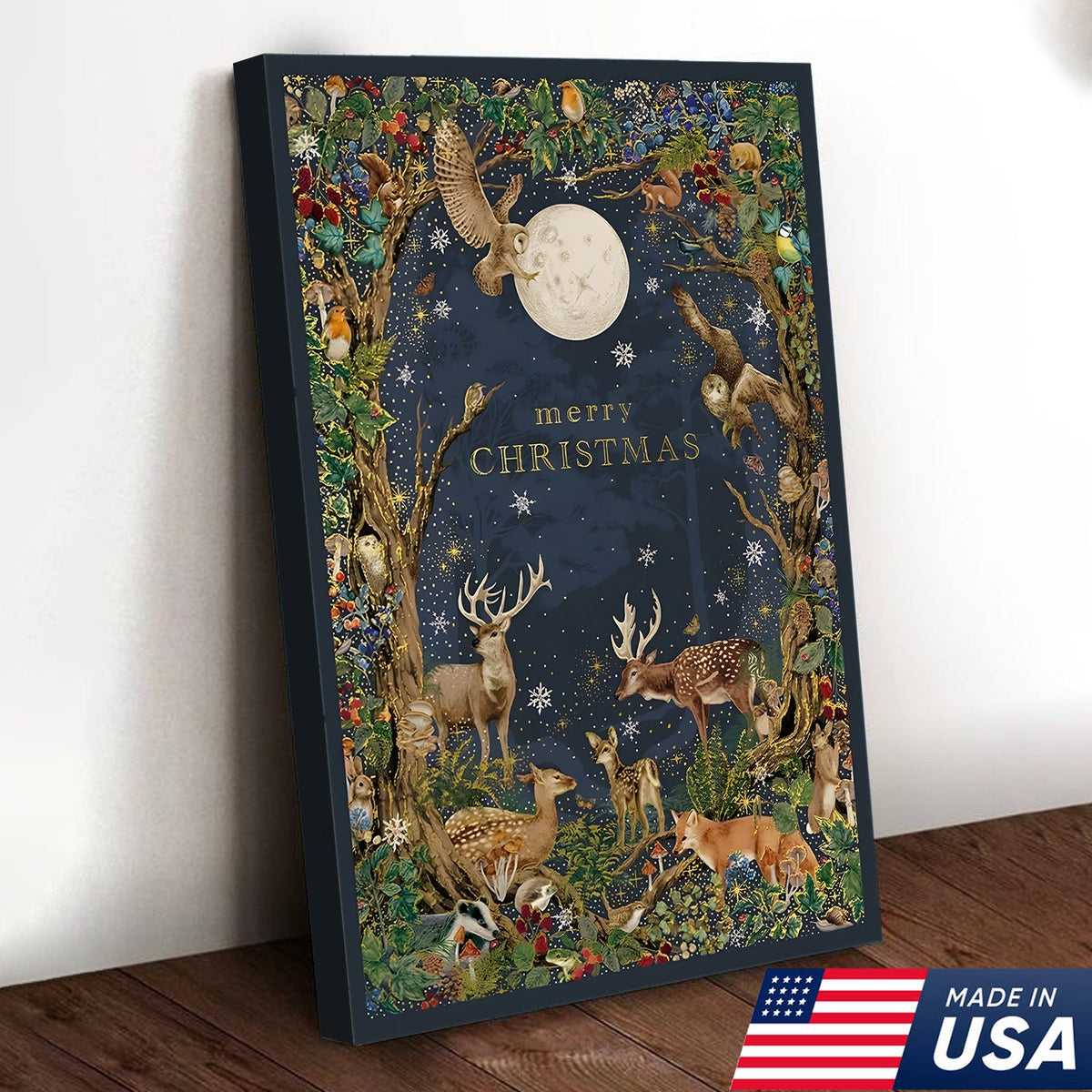 Enchanted Christmas Forest Canvas