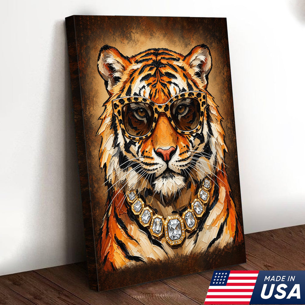 Royal Tiger Drip Canvas