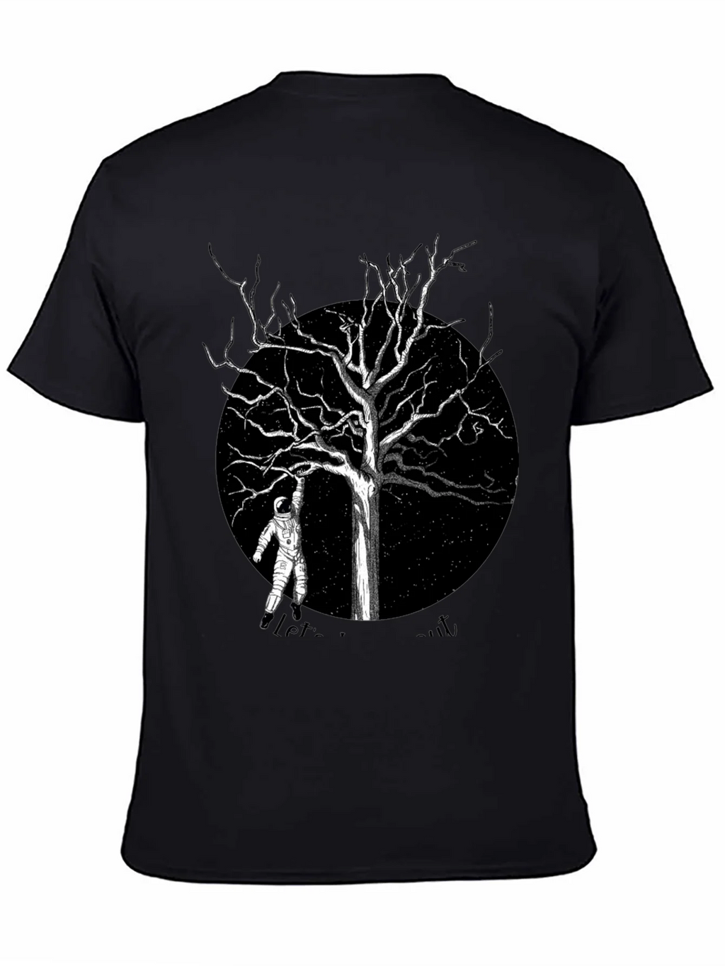 Astronaut Tree Black T-Shirt product image 4