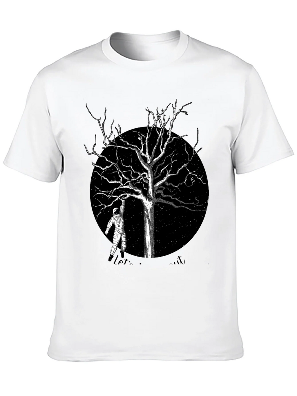 Astronaut Tree Black T-Shirt product image 9