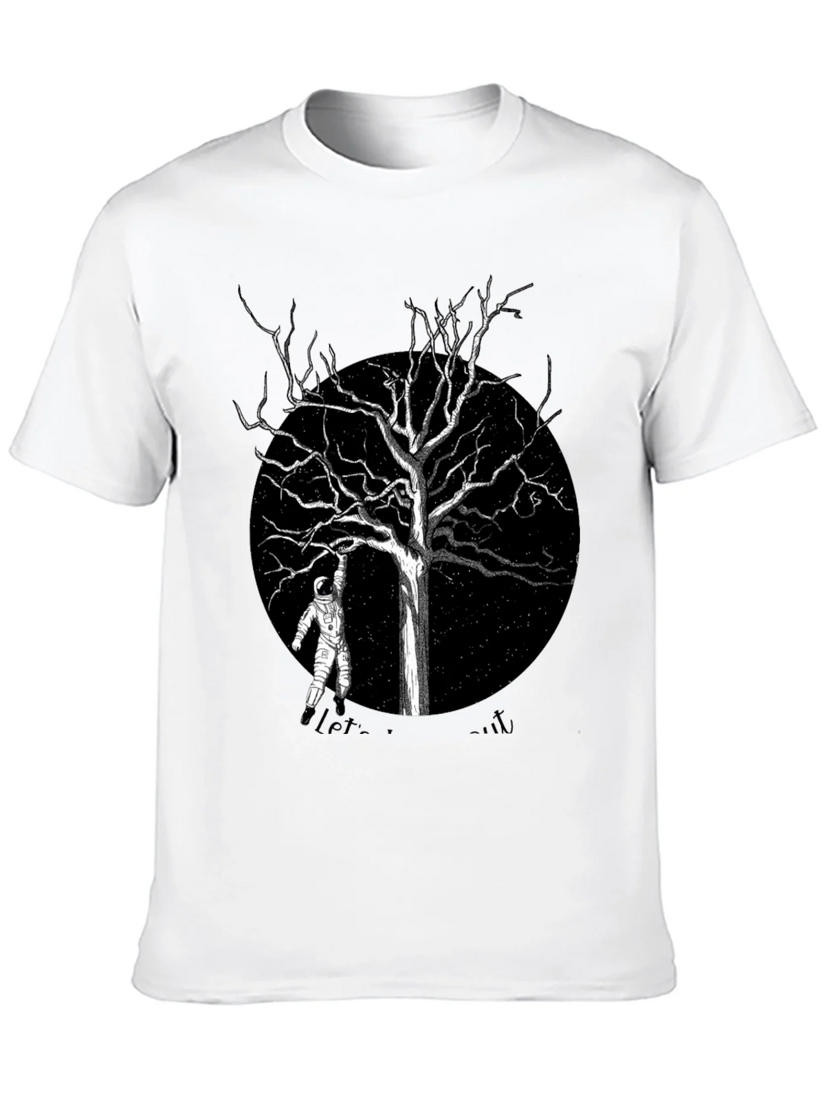 Astronaut Tree Black T-Shirt product image 9