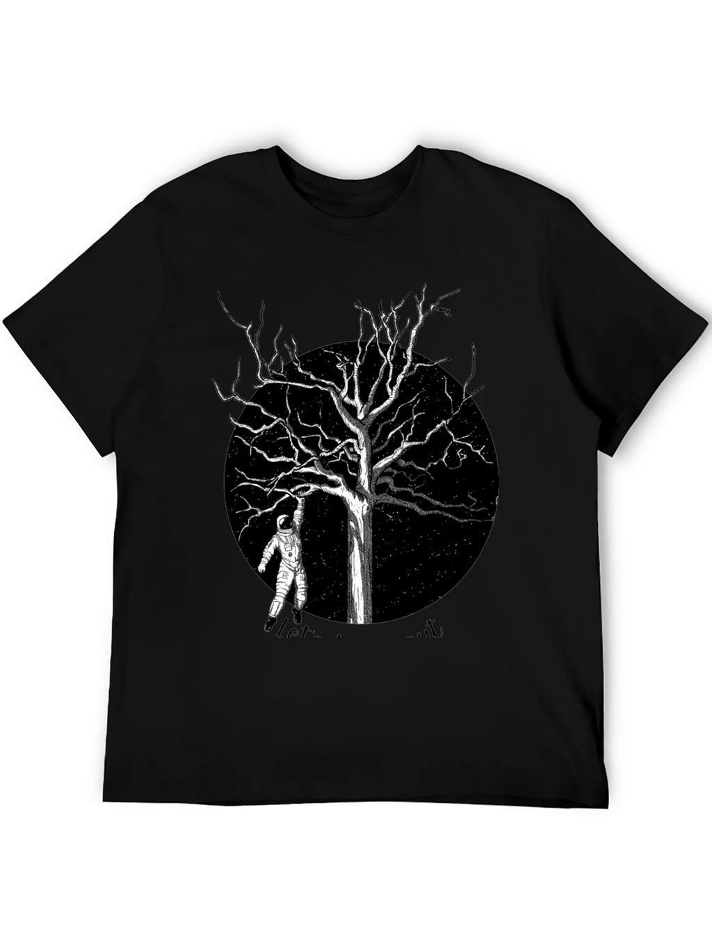 Astronaut Tree Black T-Shirt product image 5