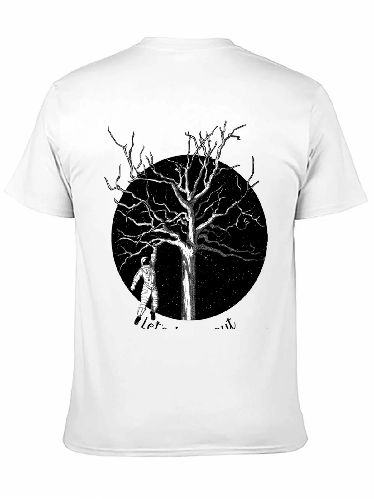 Astronaut Tree Black T-Shirt product image 10