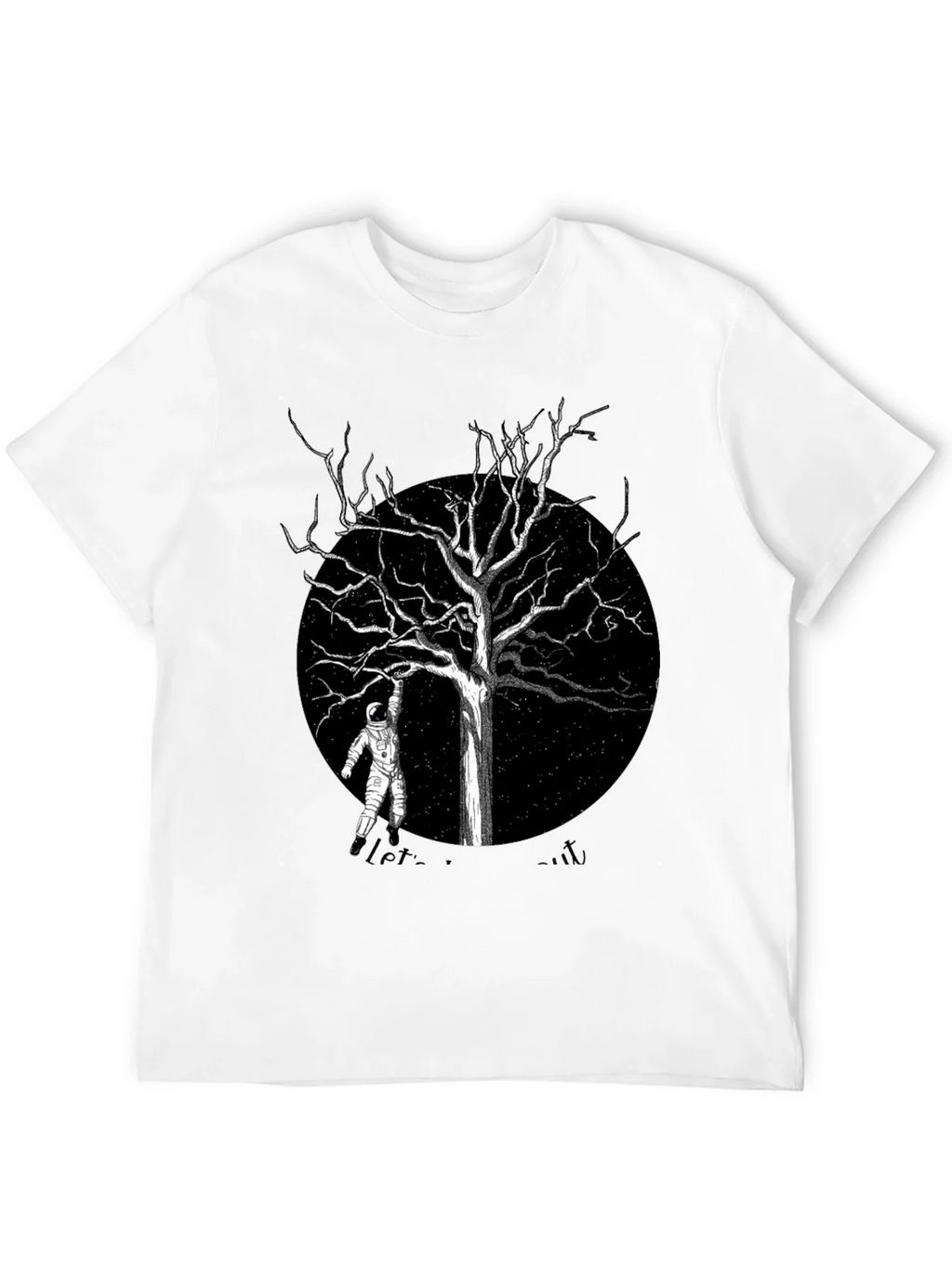 Astronaut Tree Black T-Shirt product image 11