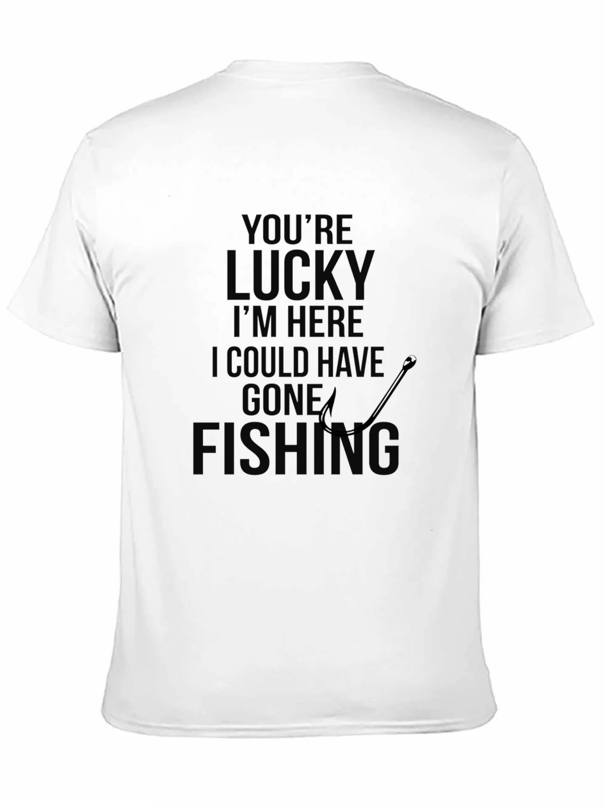Mens Black Lucky Fishing Graphic Tee product image 10