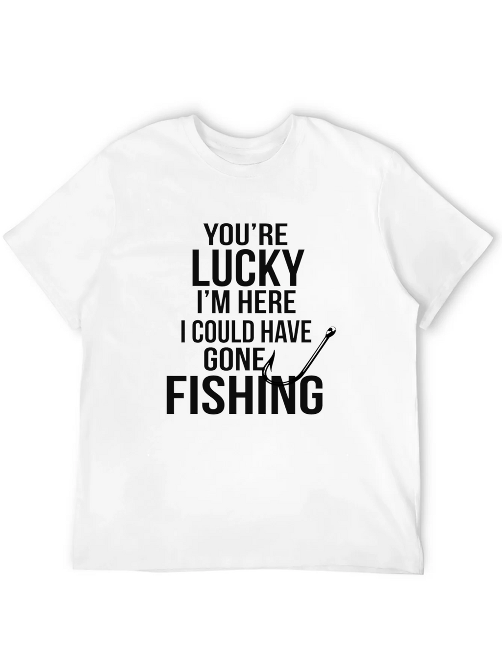 Mens Black Lucky Fishing Graphic Tee product image 11