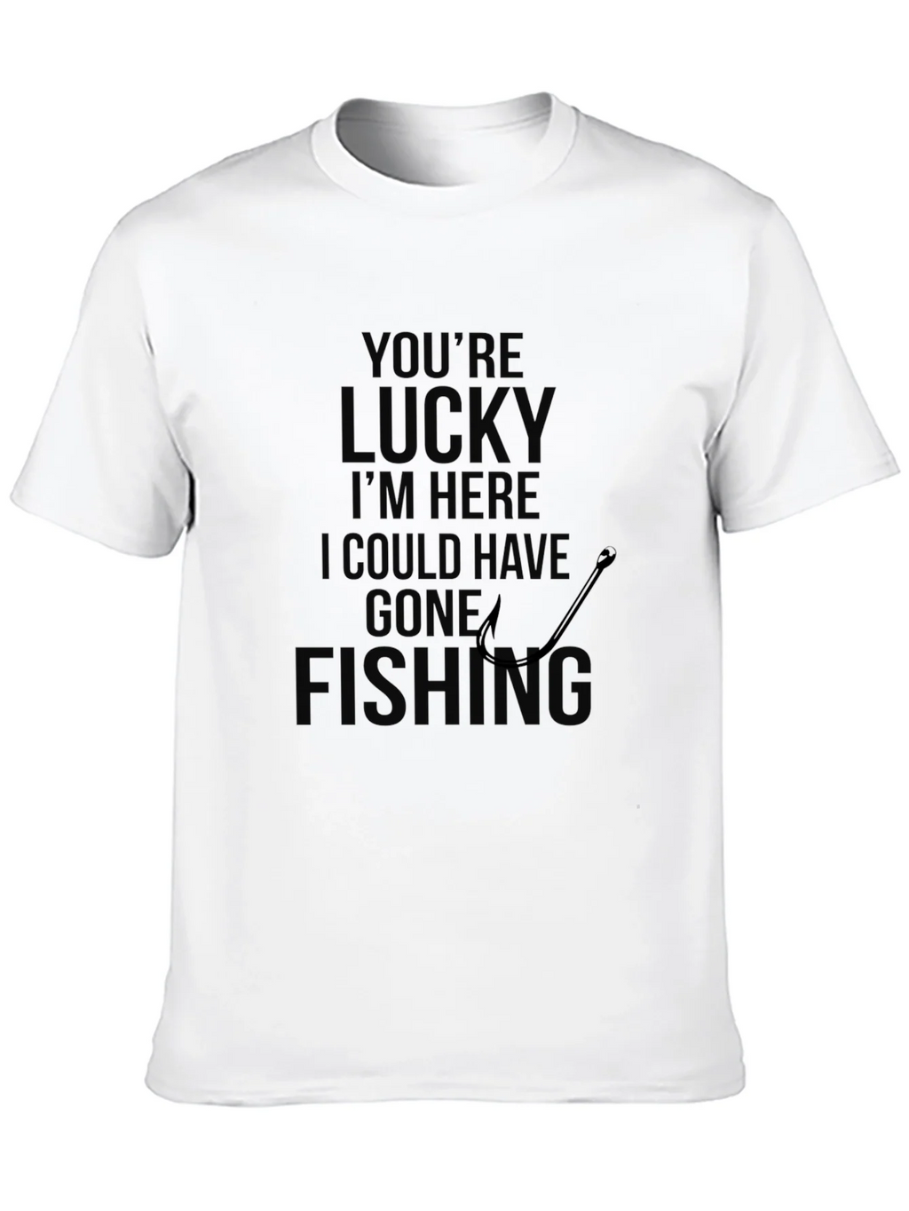 Mens Black Lucky Fishing Graphic Tee product image 9