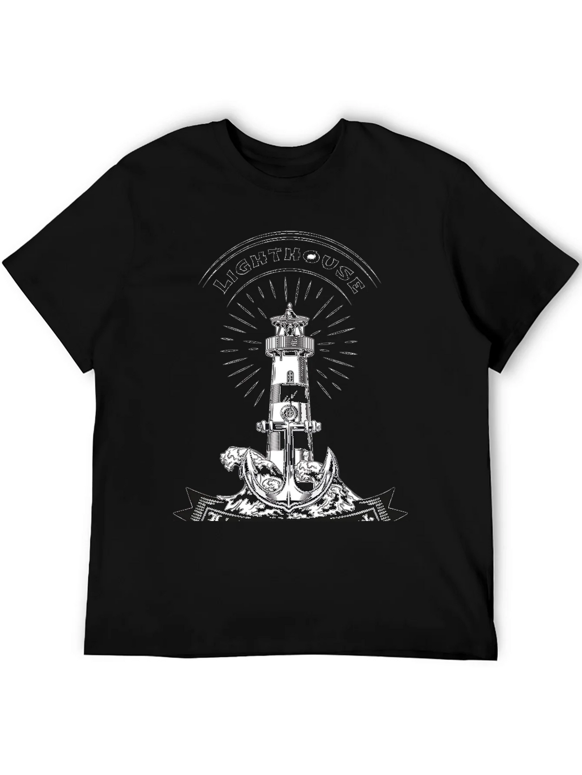 Lighthouse Anchor Graphic Tee - Nautical Style product image 5