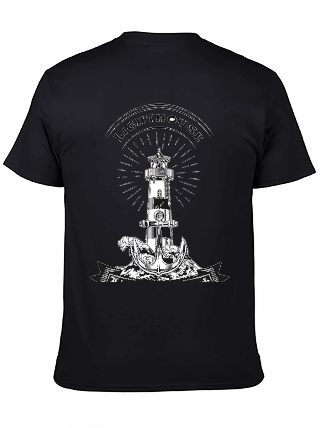 Lighthouse Anchor Graphic Tee - Nautical Style product image 4
